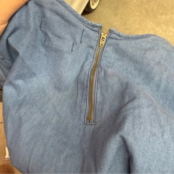 Madewell Chambray Short Sleeve Top - Picture 5 of 5